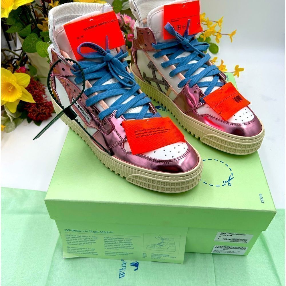 Women’s off white special edition high top sneakers size 40 made in Italy - Picture 1 of 11